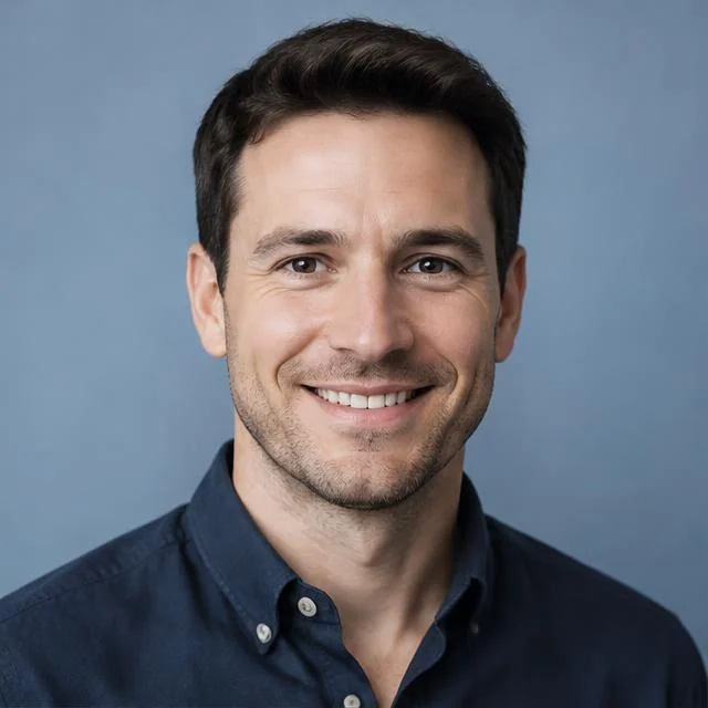 AI-generated demonstration portrait for Jordan M.; not a verified customer
